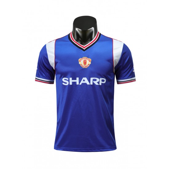 Camisola Manchester United Retro Equipamento Terceiro 1985 Manga Curta